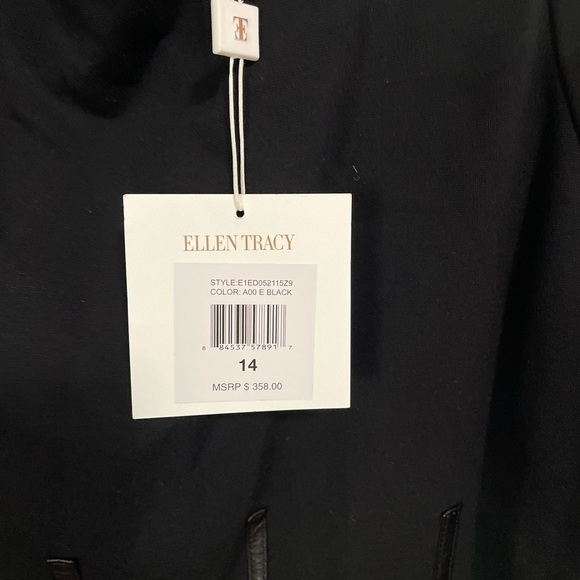 NWT Ellen Tracy Black Sheath Dress Size 14 | Career Office Cocktail - Picture 2 of 6